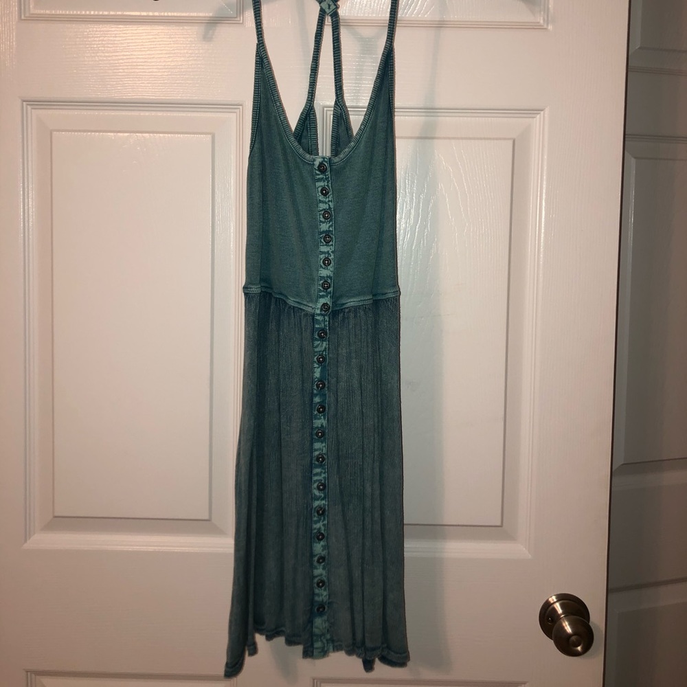 Cute Teal Button Up Dress!